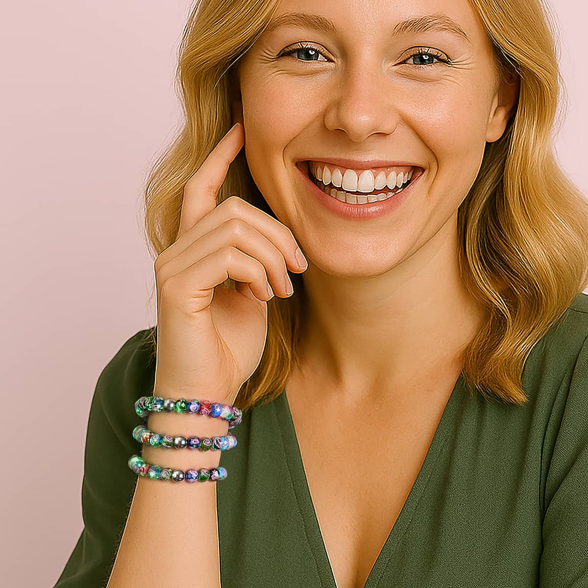 Wildblumen | Firefly Glas Diamanten Armband